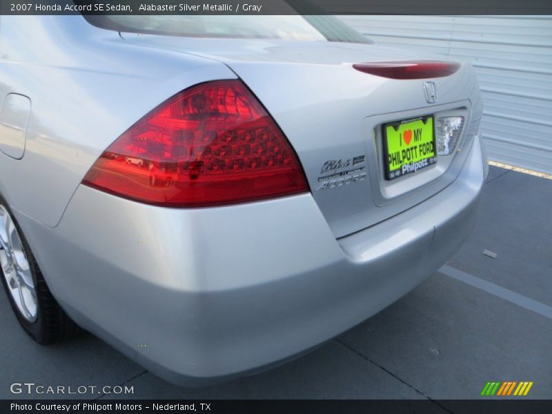Alabaster Silver Metallic / Gray 2007 Honda Accord SE Sedan