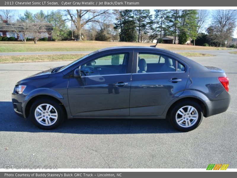 Cyber Gray Metallic / Jet Black/Dark Titanium 2013 Chevrolet Sonic LT Sedan