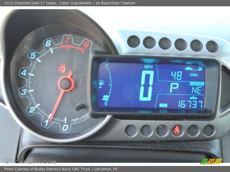 Cyber Gray Metallic / Jet Black/Dark Titanium 2013 Chevrolet Sonic LT Sedan