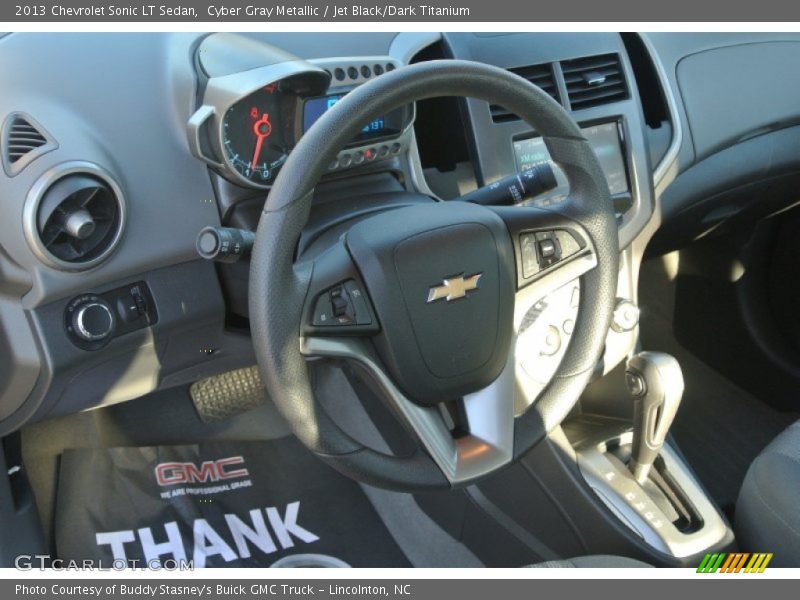 Cyber Gray Metallic / Jet Black/Dark Titanium 2013 Chevrolet Sonic LT Sedan