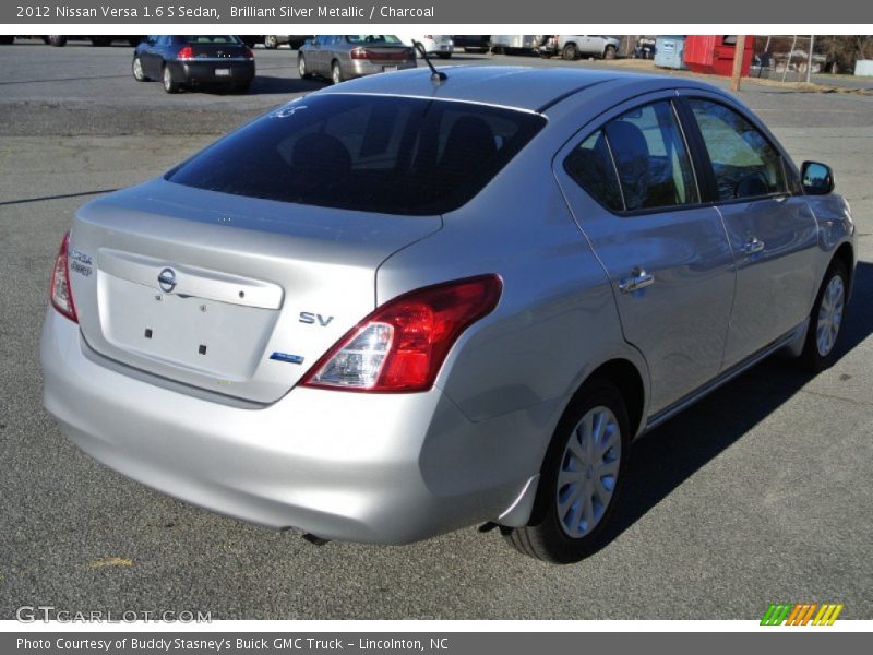 Brilliant Silver Metallic / Charcoal 2012 Nissan Versa 1.6 S Sedan