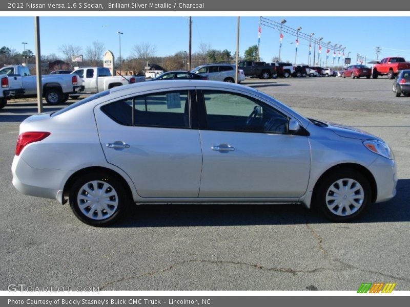 Brilliant Silver Metallic / Charcoal 2012 Nissan Versa 1.6 S Sedan