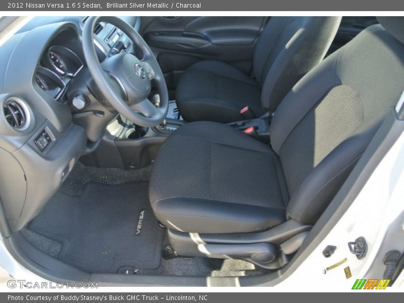 Brilliant Silver Metallic / Charcoal 2012 Nissan Versa 1.6 S Sedan
