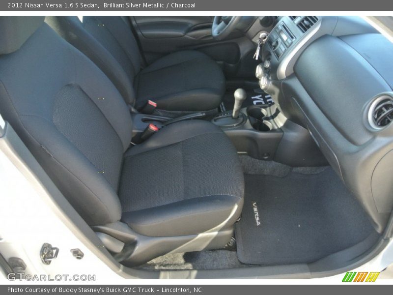 Brilliant Silver Metallic / Charcoal 2012 Nissan Versa 1.6 S Sedan