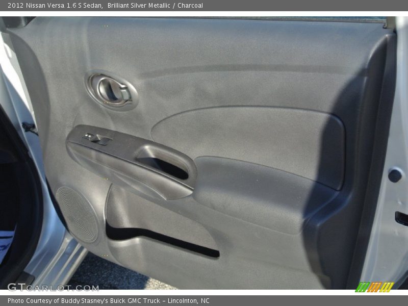 Brilliant Silver Metallic / Charcoal 2012 Nissan Versa 1.6 S Sedan