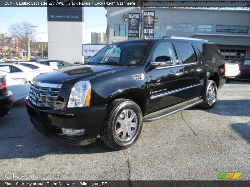 Black Raven / Cocoa/Light Cashmere 2007 Cadillac Escalade ESV AWD