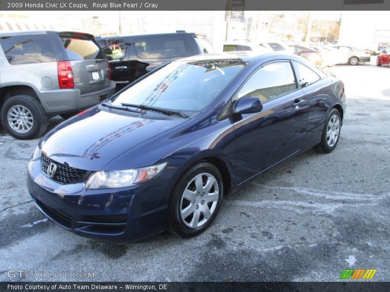 Royal Blue Pearl / Gray 2009 Honda Civic LX Coupe