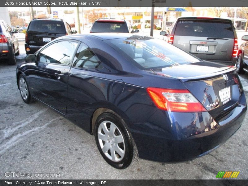 Royal Blue Pearl / Gray 2009 Honda Civic LX Coupe