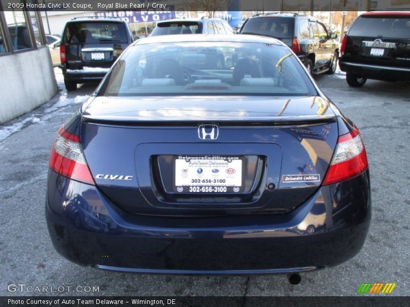 Royal Blue Pearl / Gray 2009 Honda Civic LX Coupe