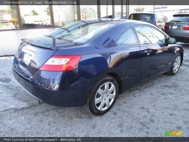 Royal Blue Pearl / Gray 2009 Honda Civic LX Coupe