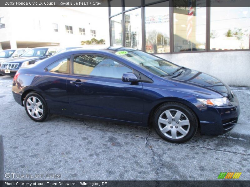 Royal Blue Pearl / Gray 2009 Honda Civic LX Coupe
