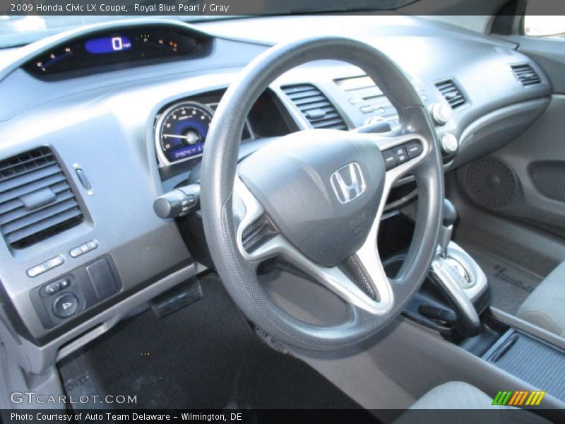 Royal Blue Pearl / Gray 2009 Honda Civic LX Coupe
