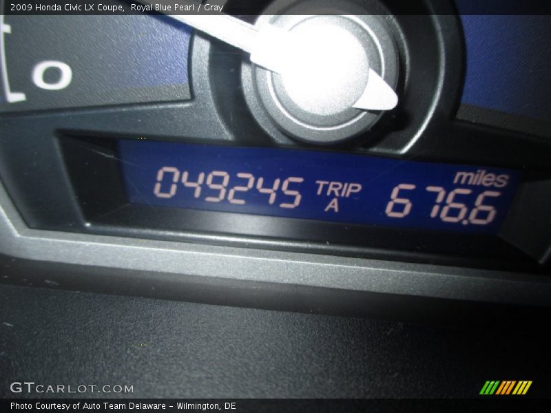 Royal Blue Pearl / Gray 2009 Honda Civic LX Coupe