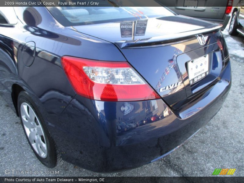Royal Blue Pearl / Gray 2009 Honda Civic LX Coupe