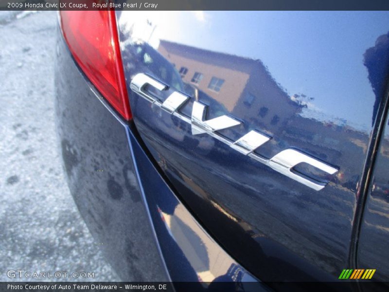 Royal Blue Pearl / Gray 2009 Honda Civic LX Coupe