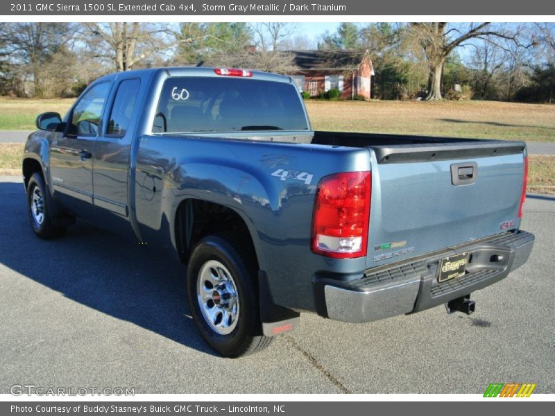Storm Gray Metallic / Dark Titanium 2011 GMC Sierra 1500 SL Extended Cab 4x4