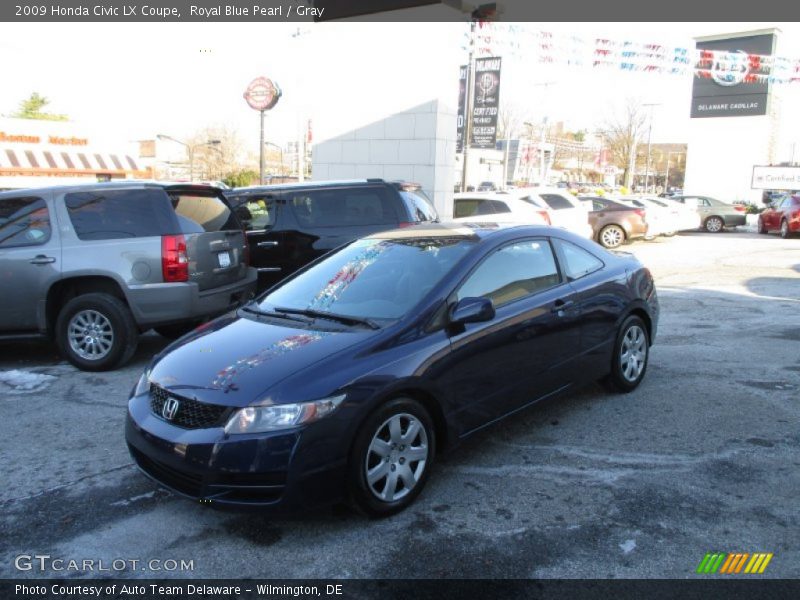 Royal Blue Pearl / Gray 2009 Honda Civic LX Coupe