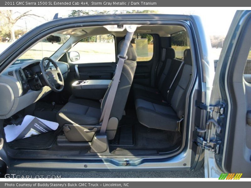 Storm Gray Metallic / Dark Titanium 2011 GMC Sierra 1500 SL Extended Cab 4x4