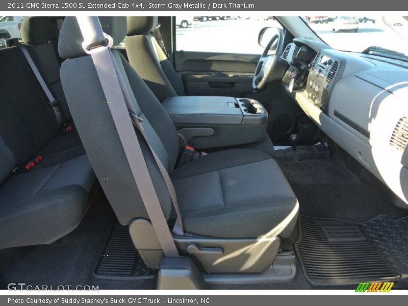 Storm Gray Metallic / Dark Titanium 2011 GMC Sierra 1500 SL Extended Cab 4x4