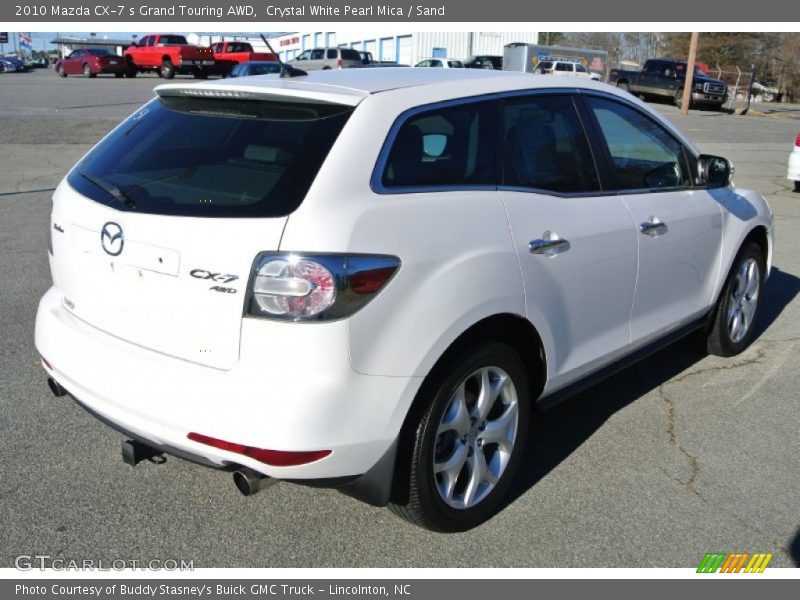 Crystal White Pearl Mica / Sand 2010 Mazda CX-7 s Grand Touring AWD