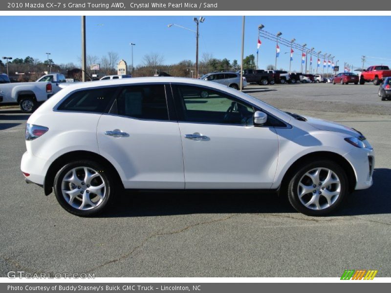 Crystal White Pearl Mica / Sand 2010 Mazda CX-7 s Grand Touring AWD