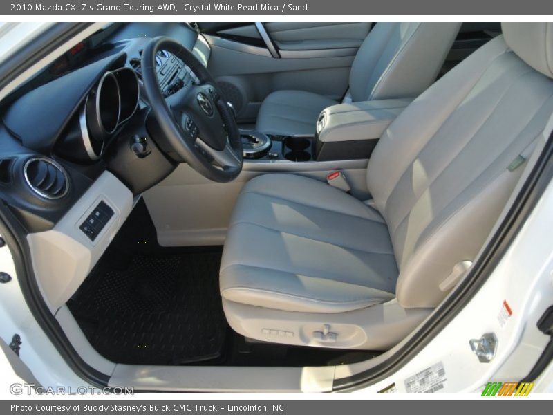 Crystal White Pearl Mica / Sand 2010 Mazda CX-7 s Grand Touring AWD