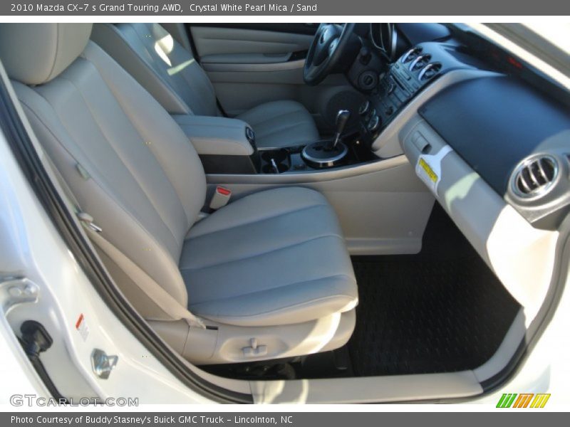 Crystal White Pearl Mica / Sand 2010 Mazda CX-7 s Grand Touring AWD
