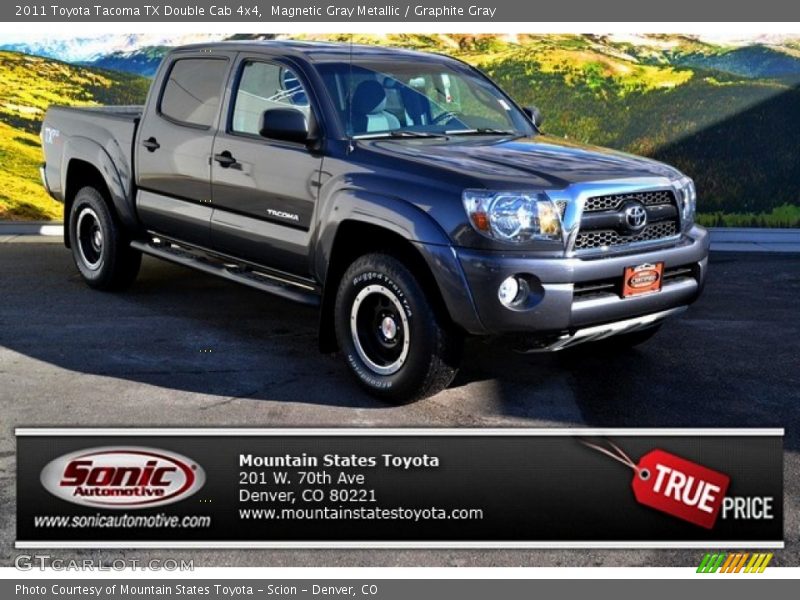 Magnetic Gray Metallic / Graphite Gray 2011 Toyota Tacoma TX Double Cab 4x4