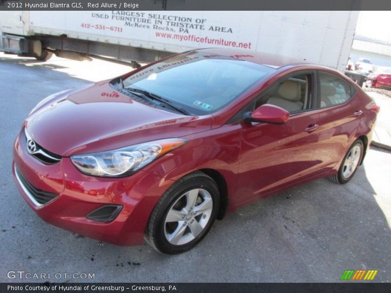 Red Allure / Beige 2012 Hyundai Elantra GLS