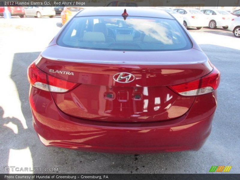 Red Allure / Beige 2012 Hyundai Elantra GLS