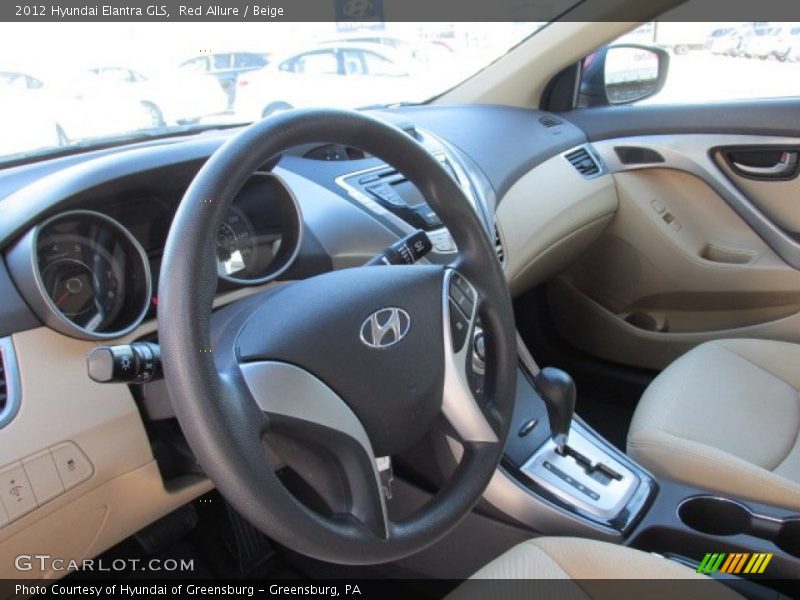 Red Allure / Beige 2012 Hyundai Elantra GLS