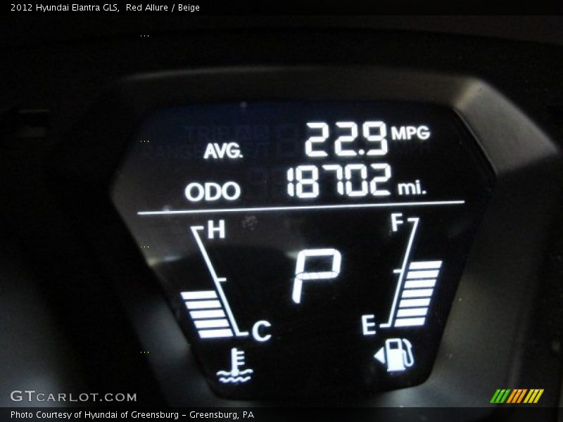 Red Allure / Beige 2012 Hyundai Elantra GLS