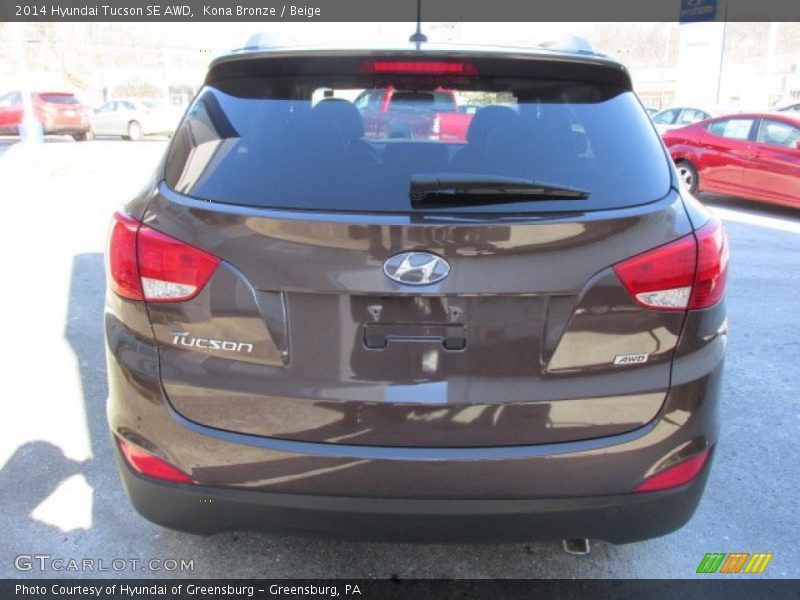 Kona Bronze / Beige 2014 Hyundai Tucson SE AWD