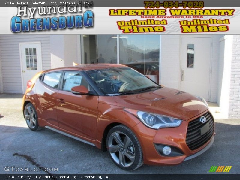 Vitamin C / Black 2014 Hyundai Veloster Turbo