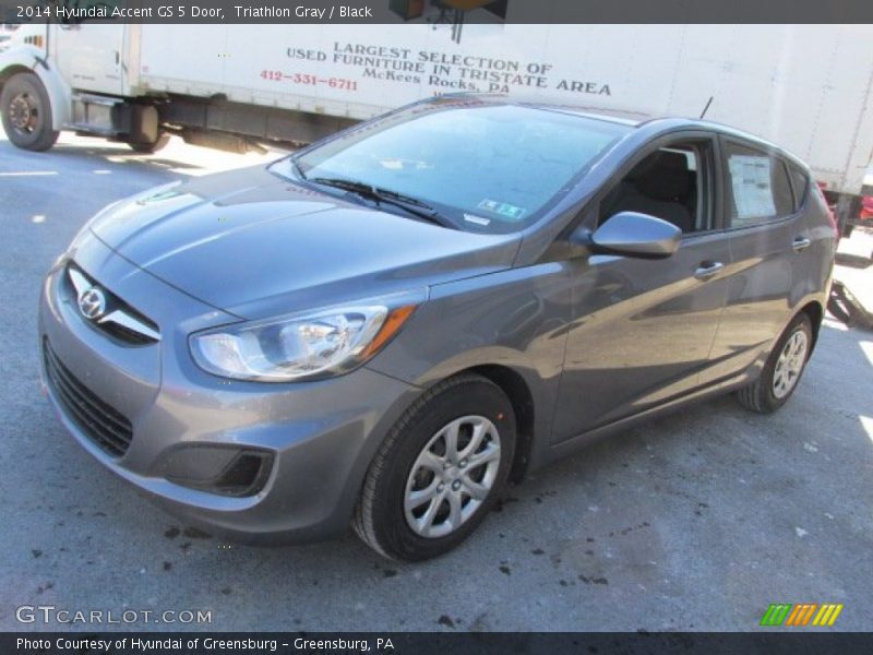 Triathlon Gray / Black 2014 Hyundai Accent GS 5 Door