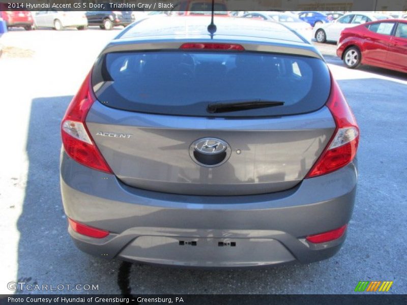 Triathlon Gray / Black 2014 Hyundai Accent GS 5 Door