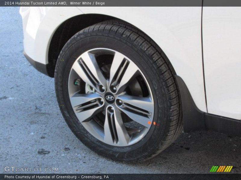 Winter White / Beige 2014 Hyundai Tucson Limited AWD
