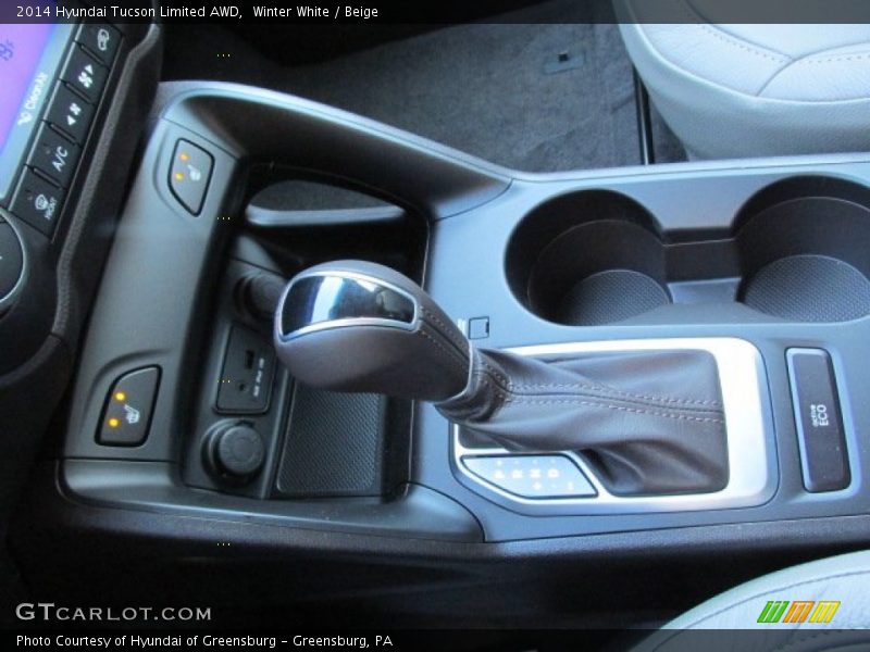 Winter White / Beige 2014 Hyundai Tucson Limited AWD