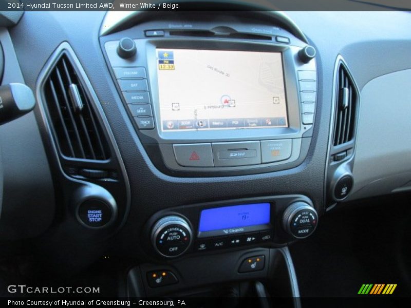 Winter White / Beige 2014 Hyundai Tucson Limited AWD