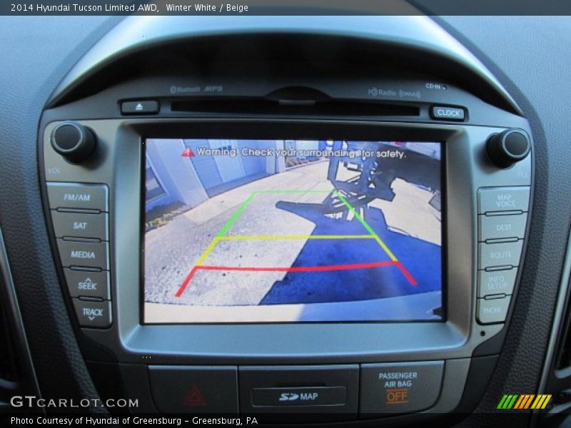 Winter White / Beige 2014 Hyundai Tucson Limited AWD