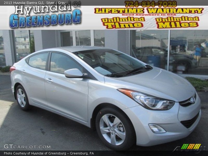 Silver / Gray 2013 Hyundai Elantra GLS