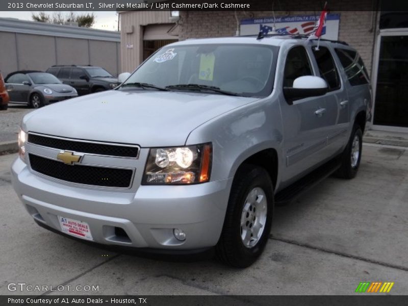 Silver Ice Metallic / Light Cashmere/Dark Cashmere 2013 Chevrolet Suburban LT