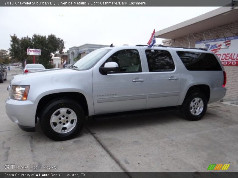 Silver Ice Metallic / Light Cashmere/Dark Cashmere 2013 Chevrolet Suburban LT