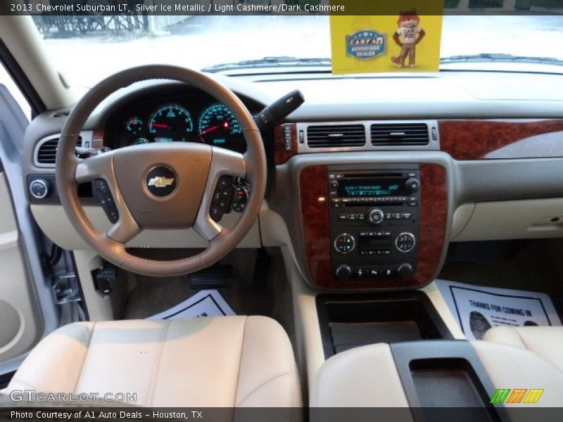 Silver Ice Metallic / Light Cashmere/Dark Cashmere 2013 Chevrolet Suburban LT