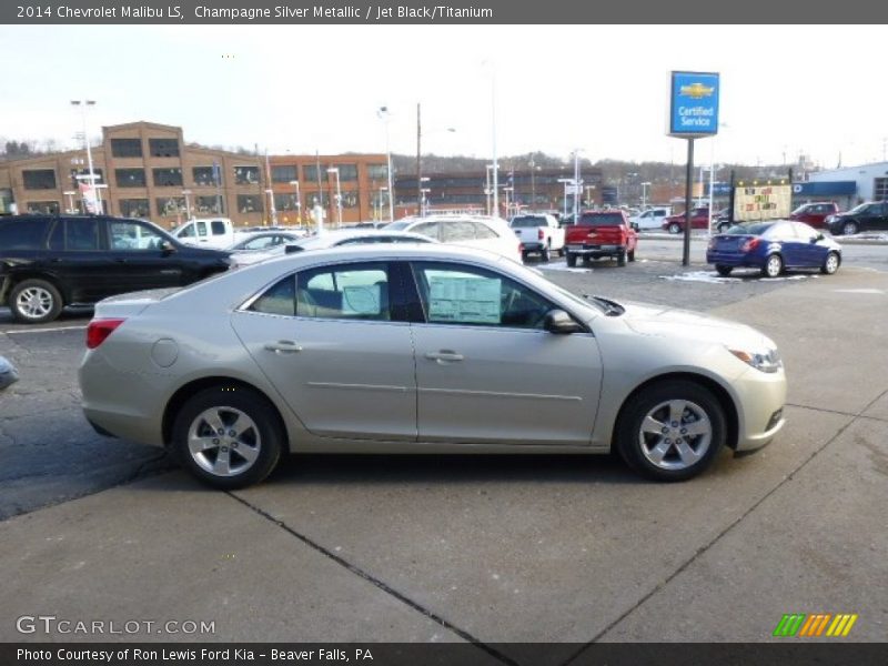 Champagne Silver Metallic / Jet Black/Titanium 2014 Chevrolet Malibu LS