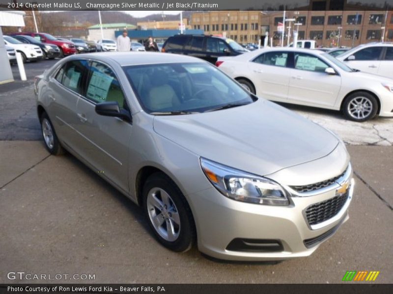 Champagne Silver Metallic / Jet Black/Titanium 2014 Chevrolet Malibu LS