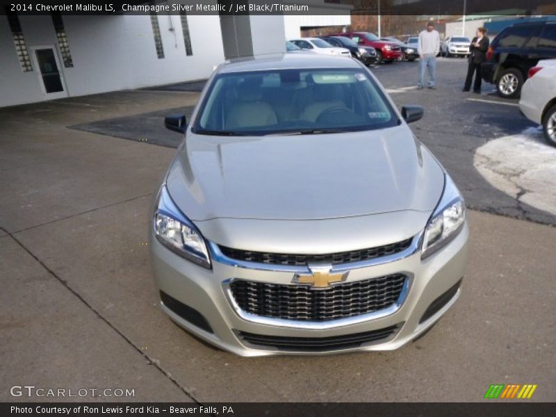 Champagne Silver Metallic / Jet Black/Titanium 2014 Chevrolet Malibu LS