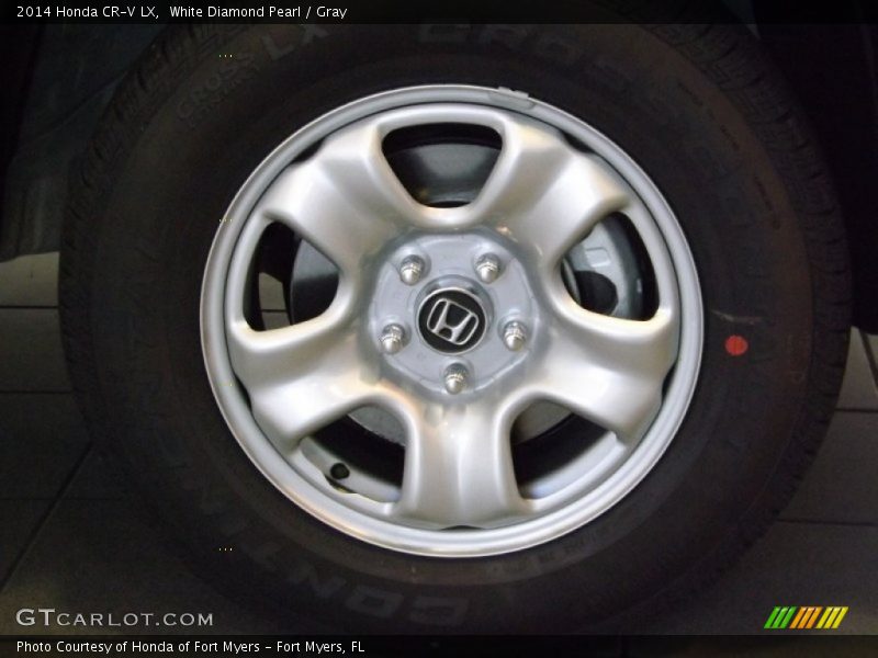 White Diamond Pearl / Gray 2014 Honda CR-V LX