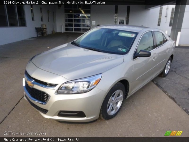 Champagne Silver Metallic / Jet Black/Titanium 2014 Chevrolet Malibu LS