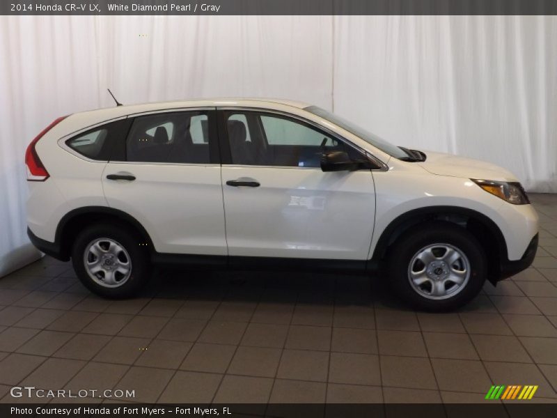 White Diamond Pearl / Gray 2014 Honda CR-V LX